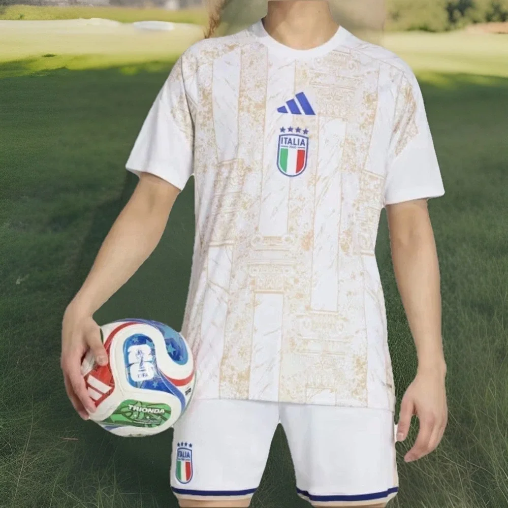 Adidas Italy Football Team Men's Pre-match Jersey Sz 2XL White Slim Fit New